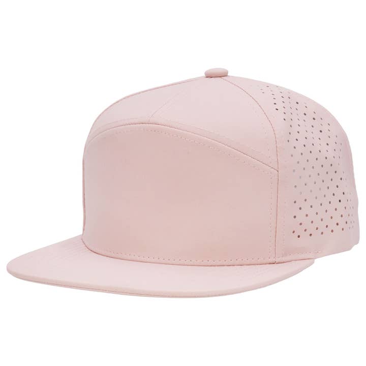 Cap Zone - Wholesale Flat Brim Cap - Unisex - 7 Panel Flat Bill Perforated Snapback10
