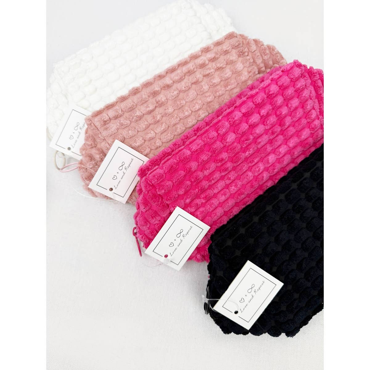 Love and Repeat - Wholesale Makeup/Cosmetic Bag - Soft Puff Textured Light Weight Cosmetic Bag13