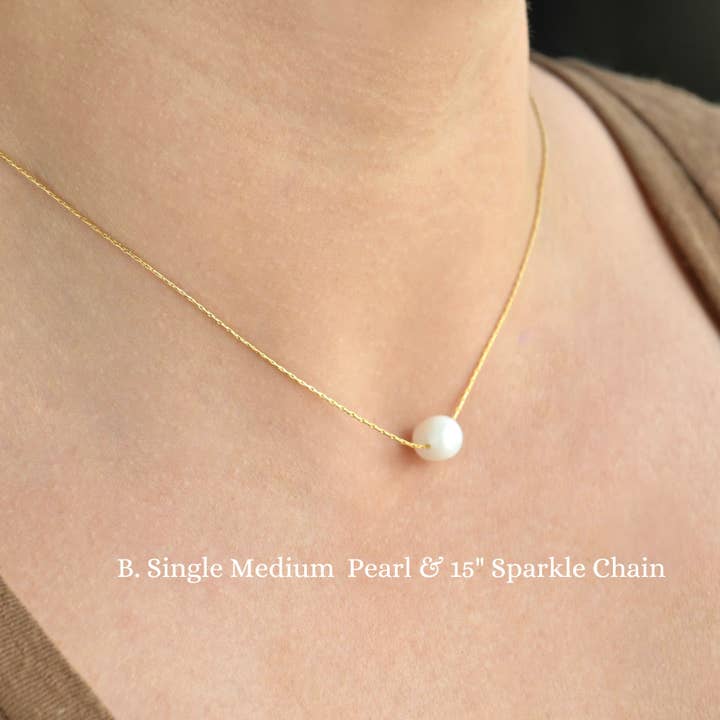 Blueyejewelry - Vendita all'ingrosso Collane di perline/perle - Collane con catena di perle dorate - catene assortite impermeabili4