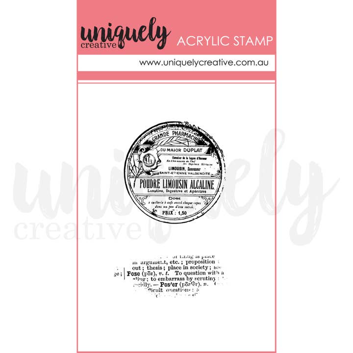 Uniquely Creative - Wholesale Rubber/decorative stamp - Vintage Dictionary Mark Making Mini Stamp - Acrylic Stamp