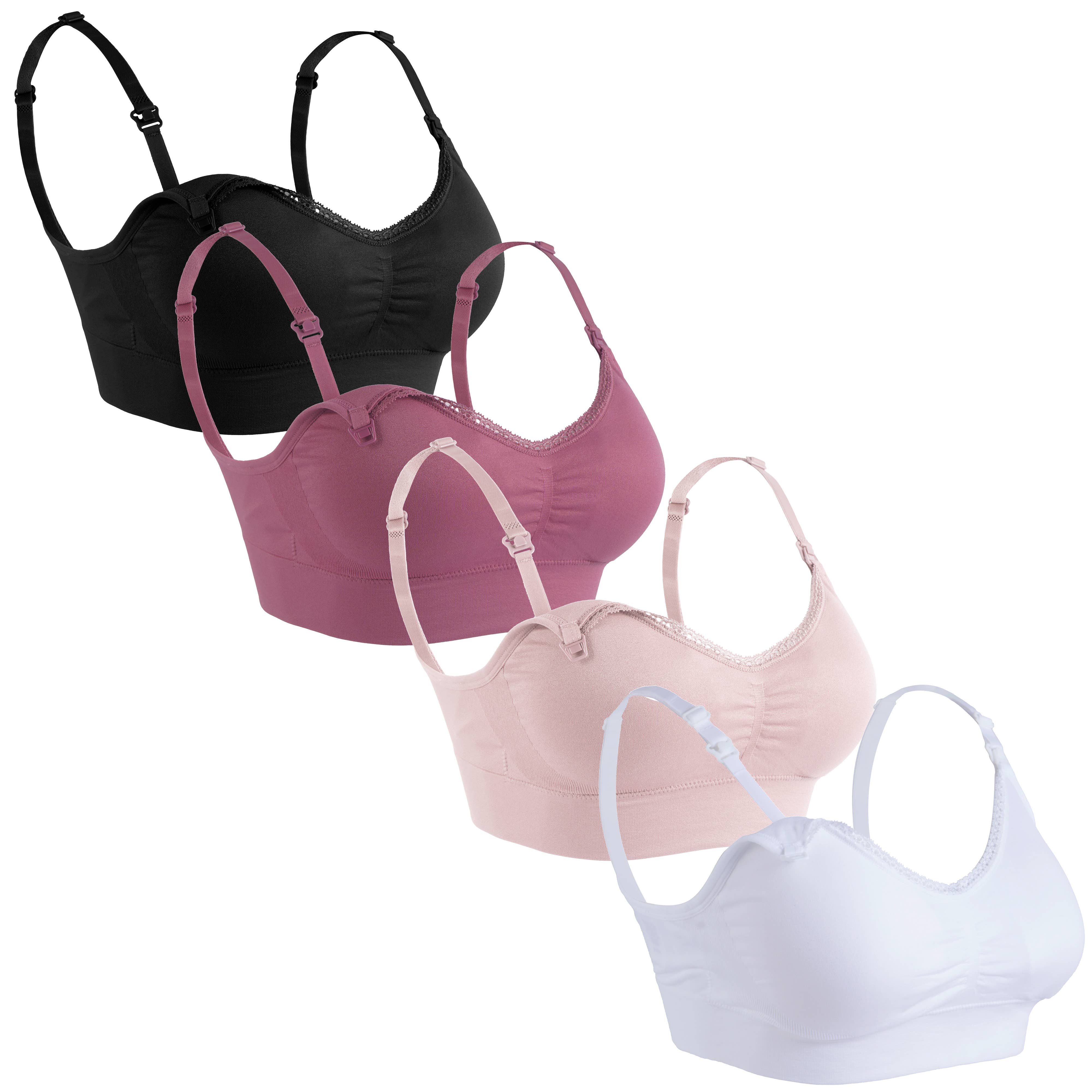 Under Control – wholesale Nursing bra – Maternity – Classic Lace Trim Nursing Bra 4 Pack1