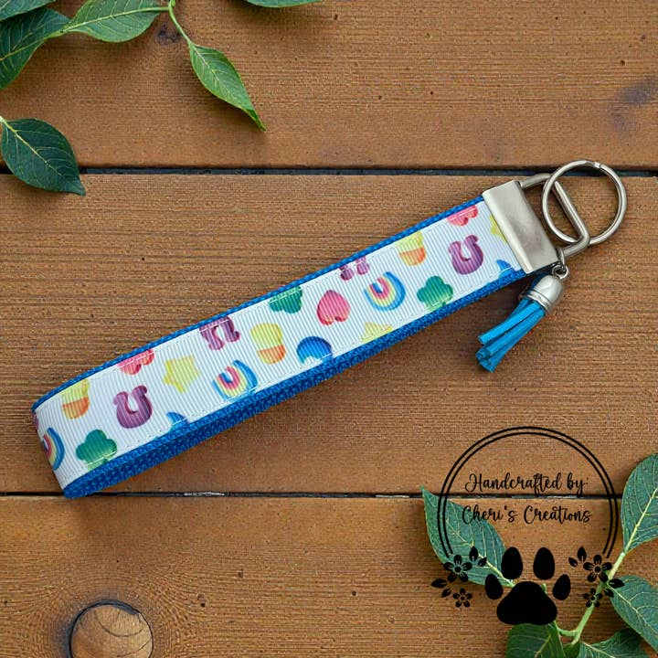 Wristlet Keychain - Lucky Marshmallows Key Fob for wholesale by Cheri's Boutique Supplies