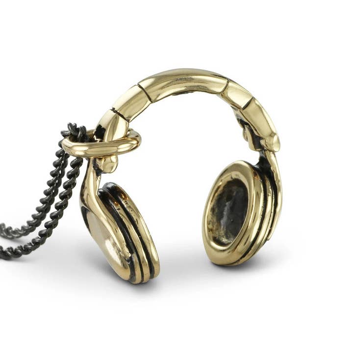 Headphones Necklace - Bronze for wholesale by Lost Apostle