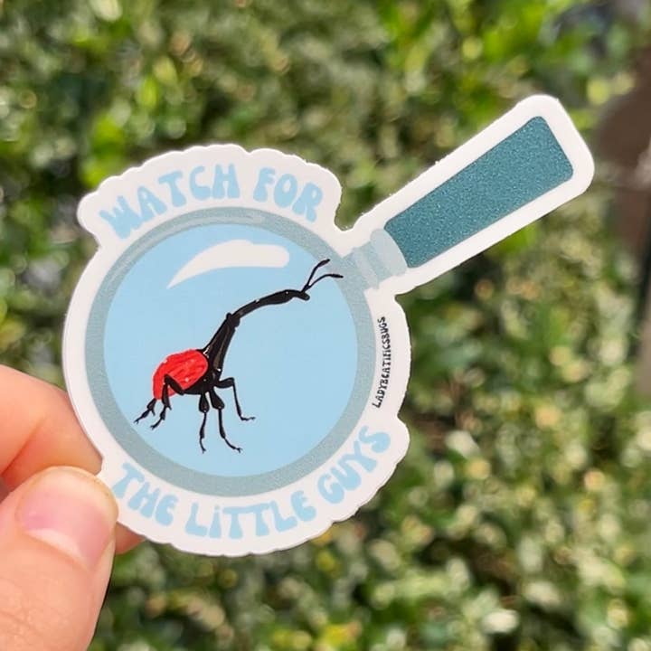 Giraffe Weevil Cute Beetle Critter Environmental Sticker for wholesale by LadyBeatificsBugs