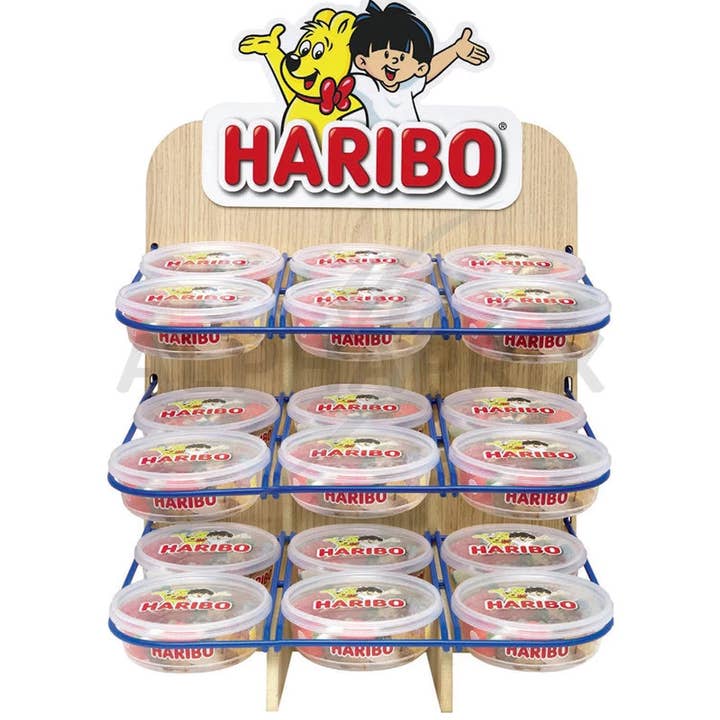 LS GROUP - Wholesale Retailer Display - Food & Drink - The wooden display + Haribo candies