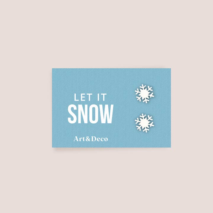Winter Snowflake Christmas Stud Earrings for wholesale by Art and Deco Shop