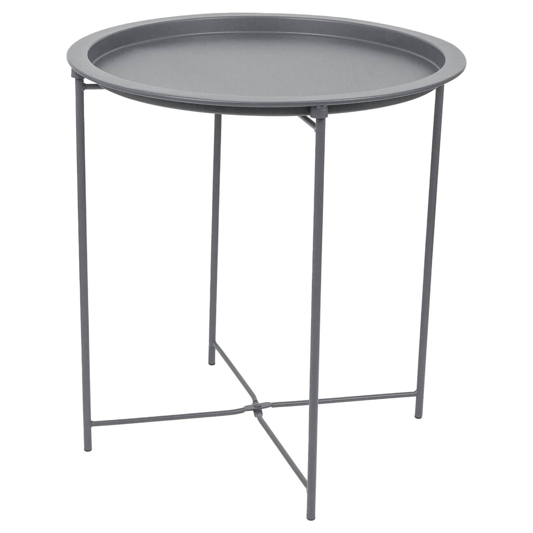 Rinkit Ltd - Wholesale Side Table - Round Steel Tray Table - By Harbour Housewares11