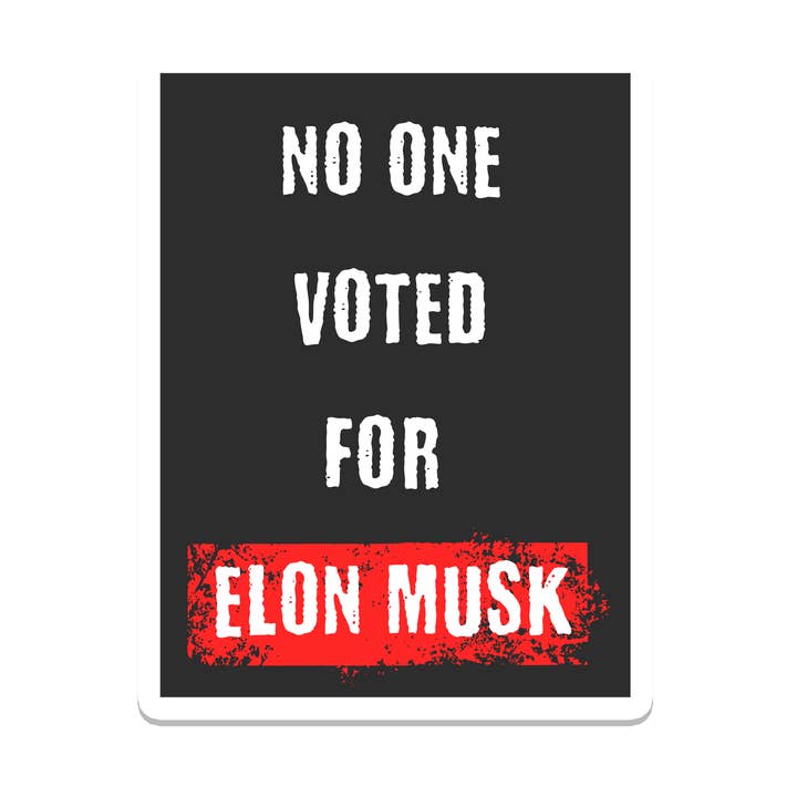 Elon Musk | Politik | Wasserdichter Aufkleber für den Großhandel von SlapPolitics Stickers