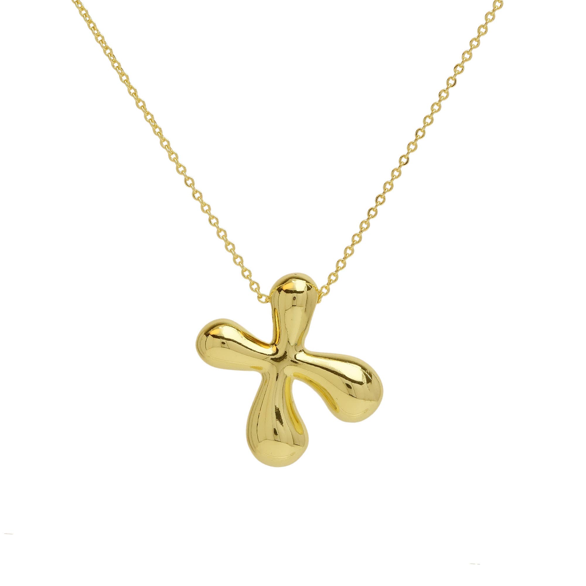 Savvy Bling – wholesale Pendant/charm necklace – Initial Waterdrop 18K Gold Necklace81