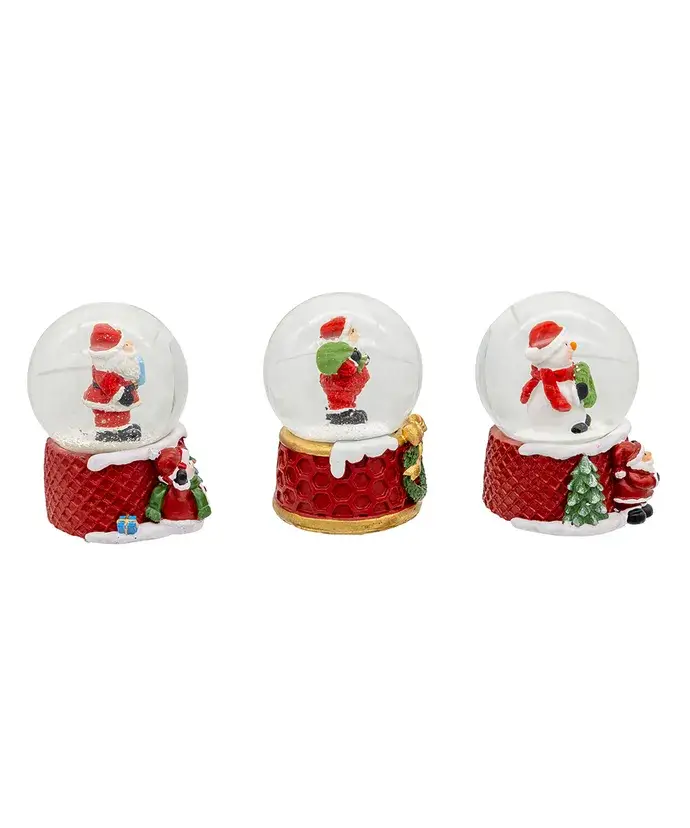 Kurt S. Adler, Inc. - Wholesale Ornament - 45mm Santa/Snowman Water Globes 3 Assorted#1