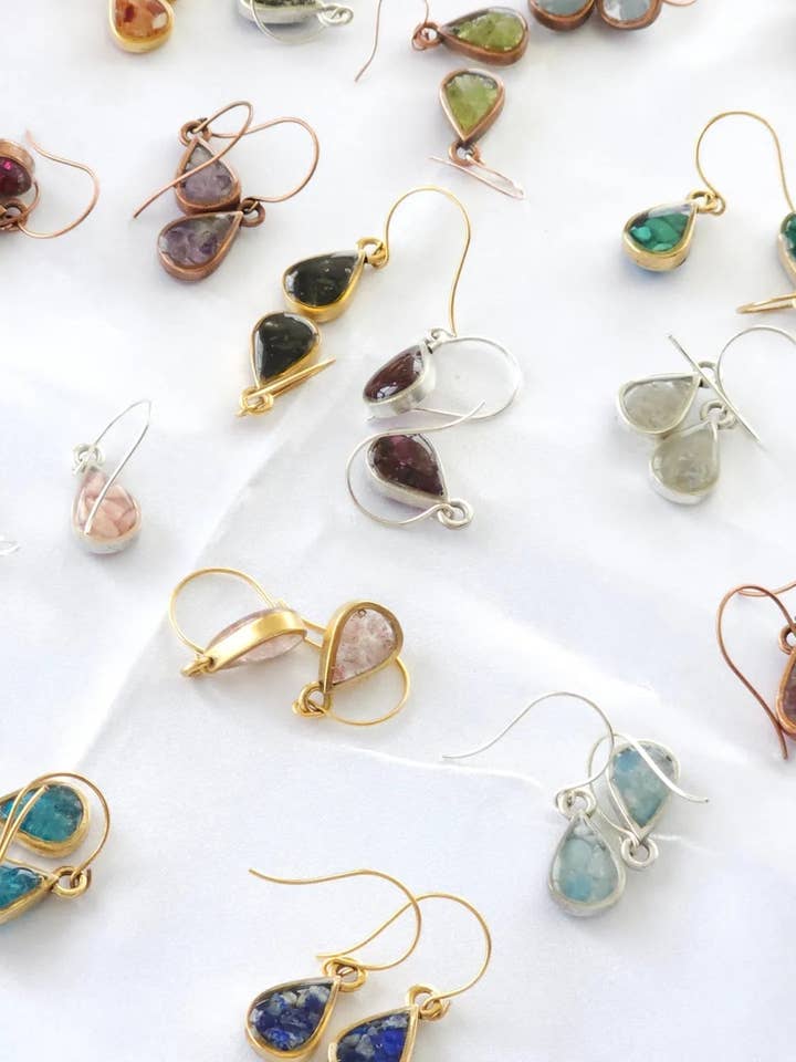 Crystal and Resin Drop Earrings for wholesale by All Cheri's Intriguing Crystals LLC