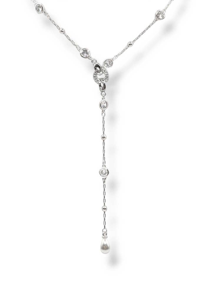 Collar Lariat con Encanto de Perla Palmer para venta al por mayor de Ariel Taub