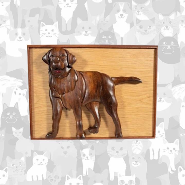 Positive Urns - Wholesale Pet Urn/Keepsake Box - Black Lab - Hand Crafted Wooden Dog Urn