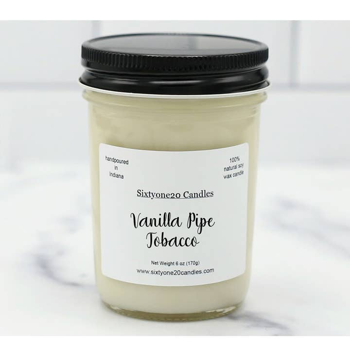 Vanilla Pipe Tobacco ~100% Soy Candle for wholesale by Sixtyone20 Candles