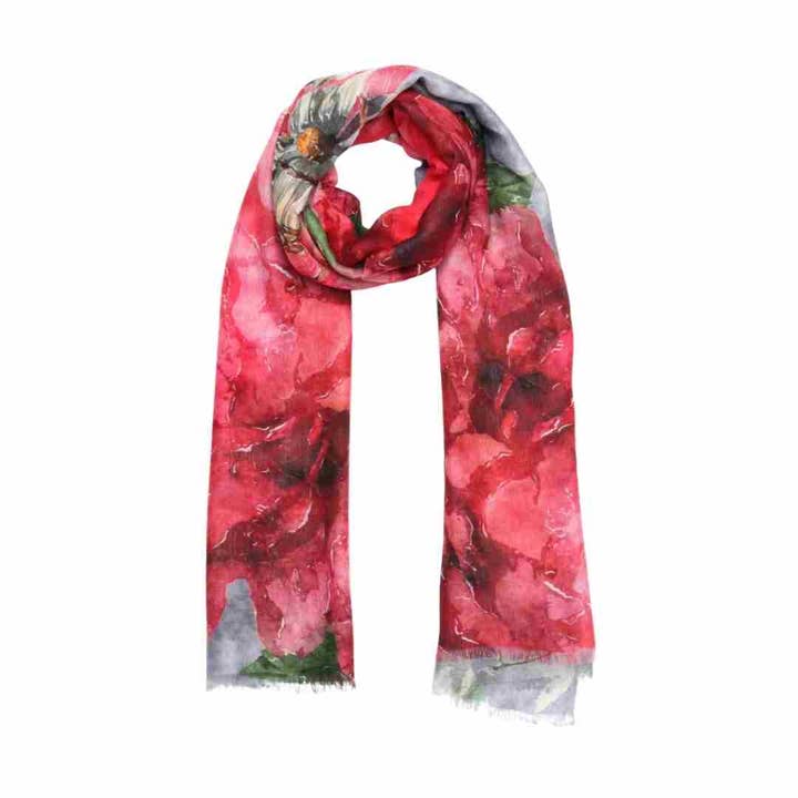 Namaskar Australia - Wholesale Scarf - Women's - Floral Modal Silk Designer Scarf