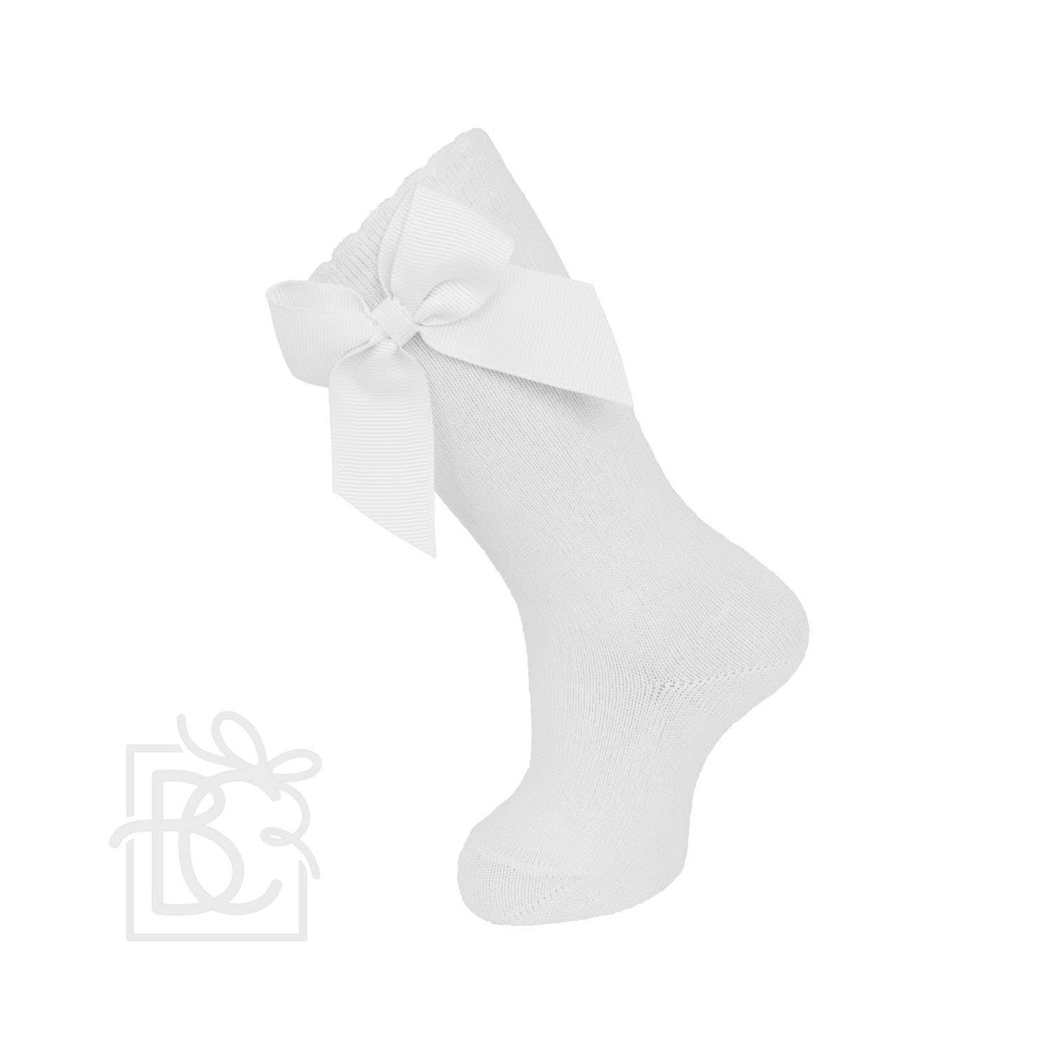 Carlomagno - Wholesale Socks - Kids - Knee Socks With Gross Grain Side Bow1