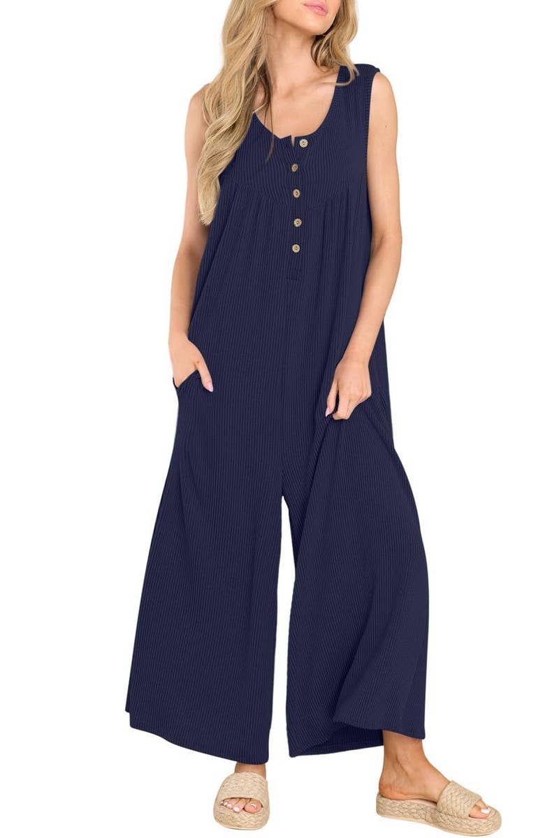 NINEXIS - Wholesale Jumpsuit - Women's - CWSJS0720_SOLID COLOR CASUAL LOOSE POCKET JUMPSUIT10