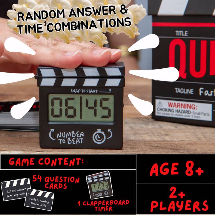 Boxer Gifts EU - Wholesale Board Game - Quick Flix - Movie Trivia Game for Families & Parties7