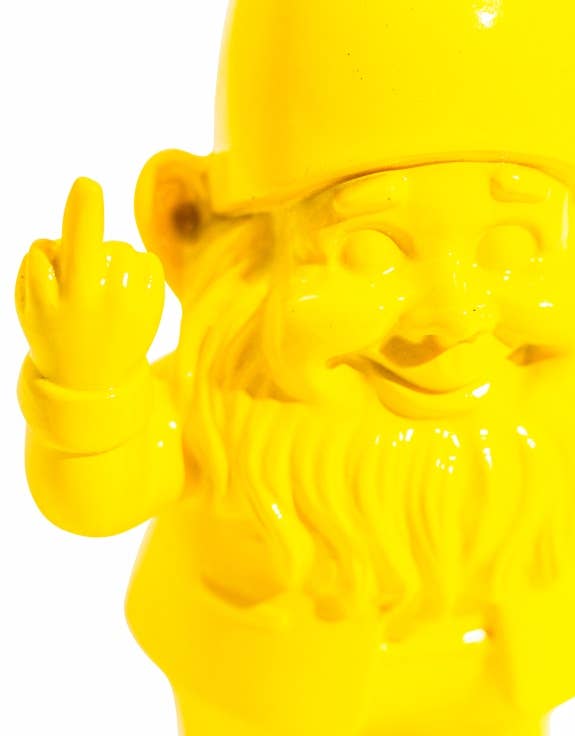 McGowan & Rutherford Ltd – wholesale Decorative figurine – Small Bright Yellow "Naughty Gnome" Figure1
