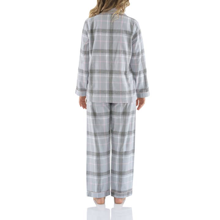 Magnolia Lounge - Wholesale Pyjamaset - Dames - Moss Check Flanel Katoenen Pyjamaset1