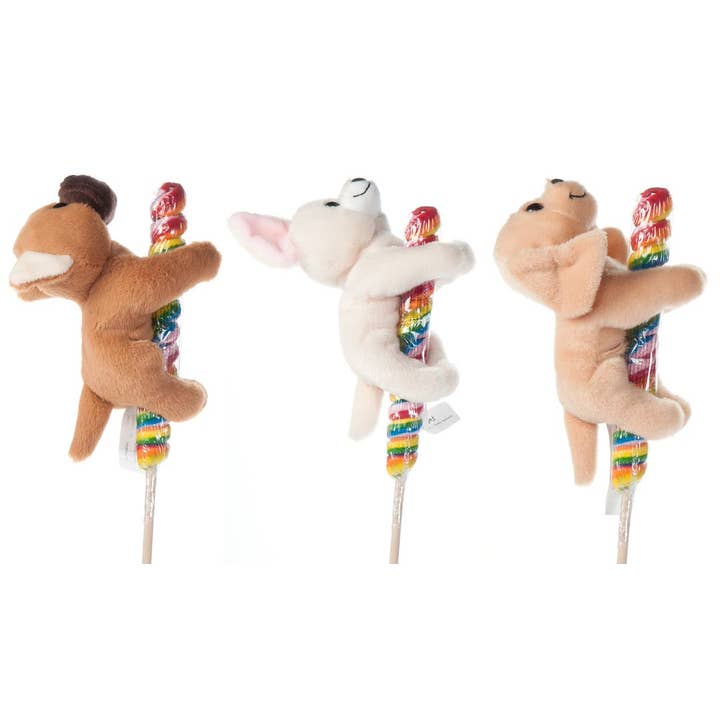 9" Lollyplush hondenset met 14" Rainbow Lollipop voor wholesale door The Petting Zoo