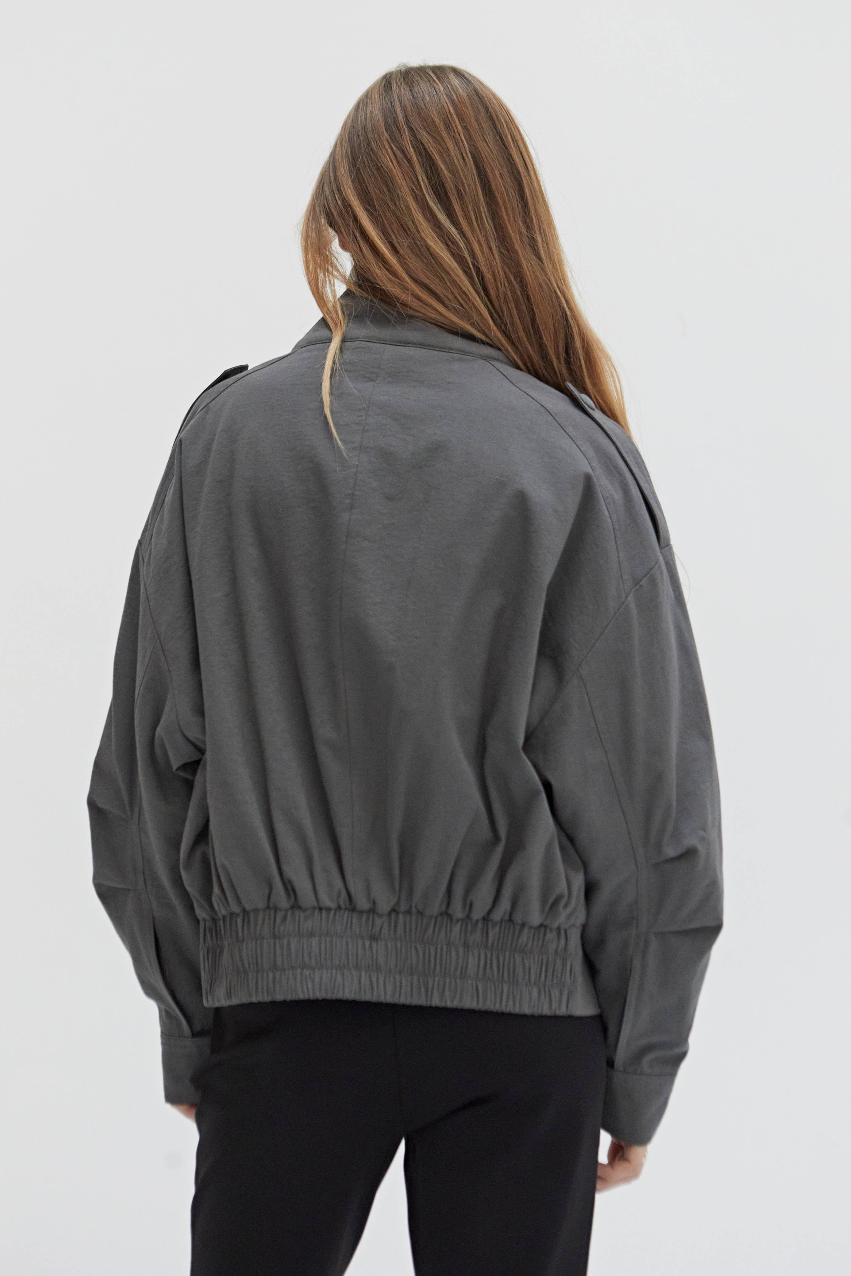 CHARCOAL CJ9215 - Jae Utility Jacket for wholesale on Faire4