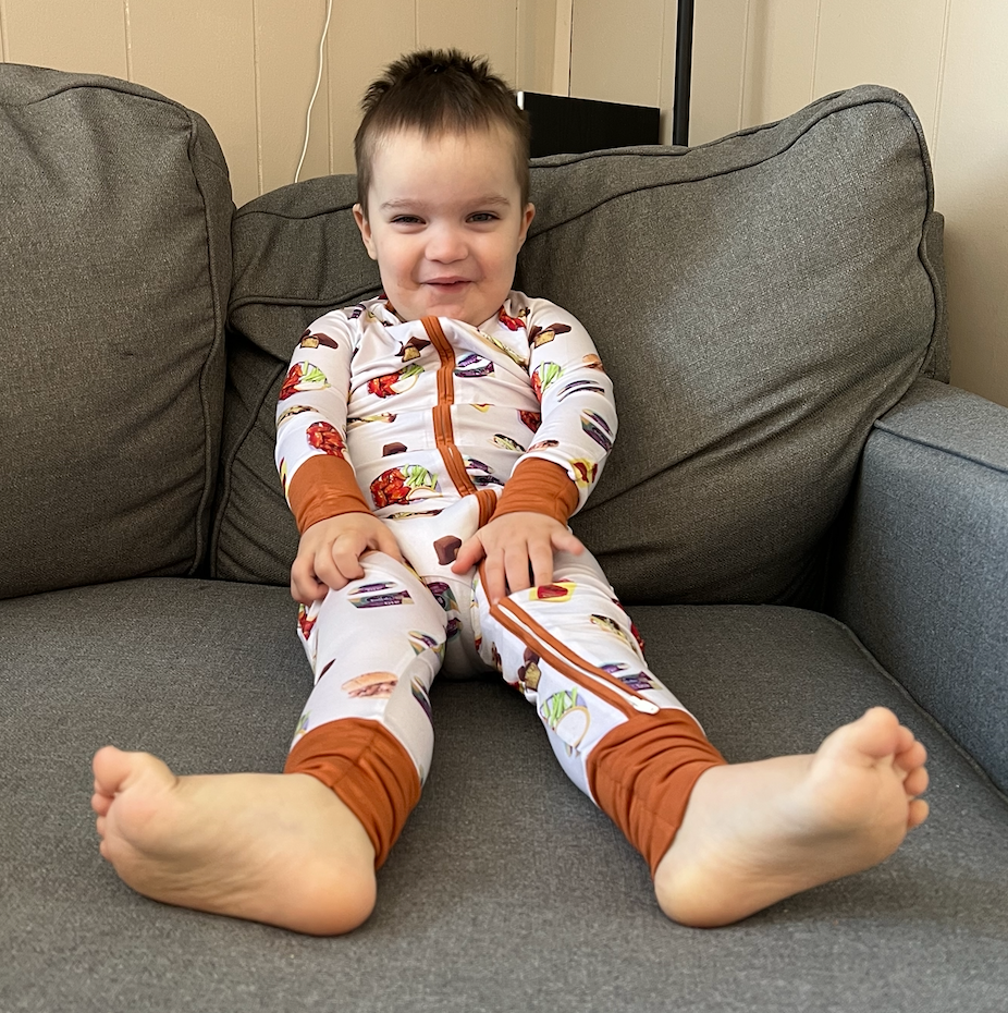 Buffalovely - Wholesale Sleepwear Set - Kids - Buffalo Foodie Favorites Bamboo Pajamas- Full Zip Romper1