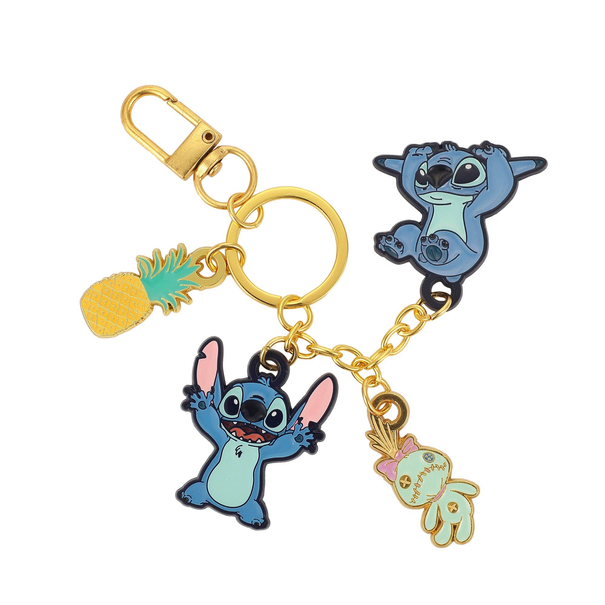 Bioworld Merchandising - Wholesale Keychain - Unisex - Disney Lilo & Stitch Multi Charm Keychain
