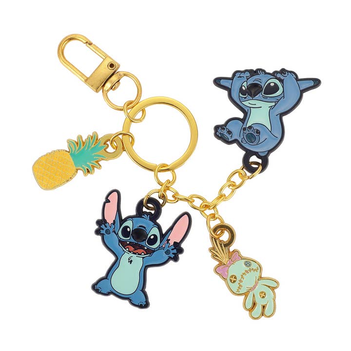 Disney Lilo & Stitch Multi Charm Keychain for wholesale by Bioworld Merchandising