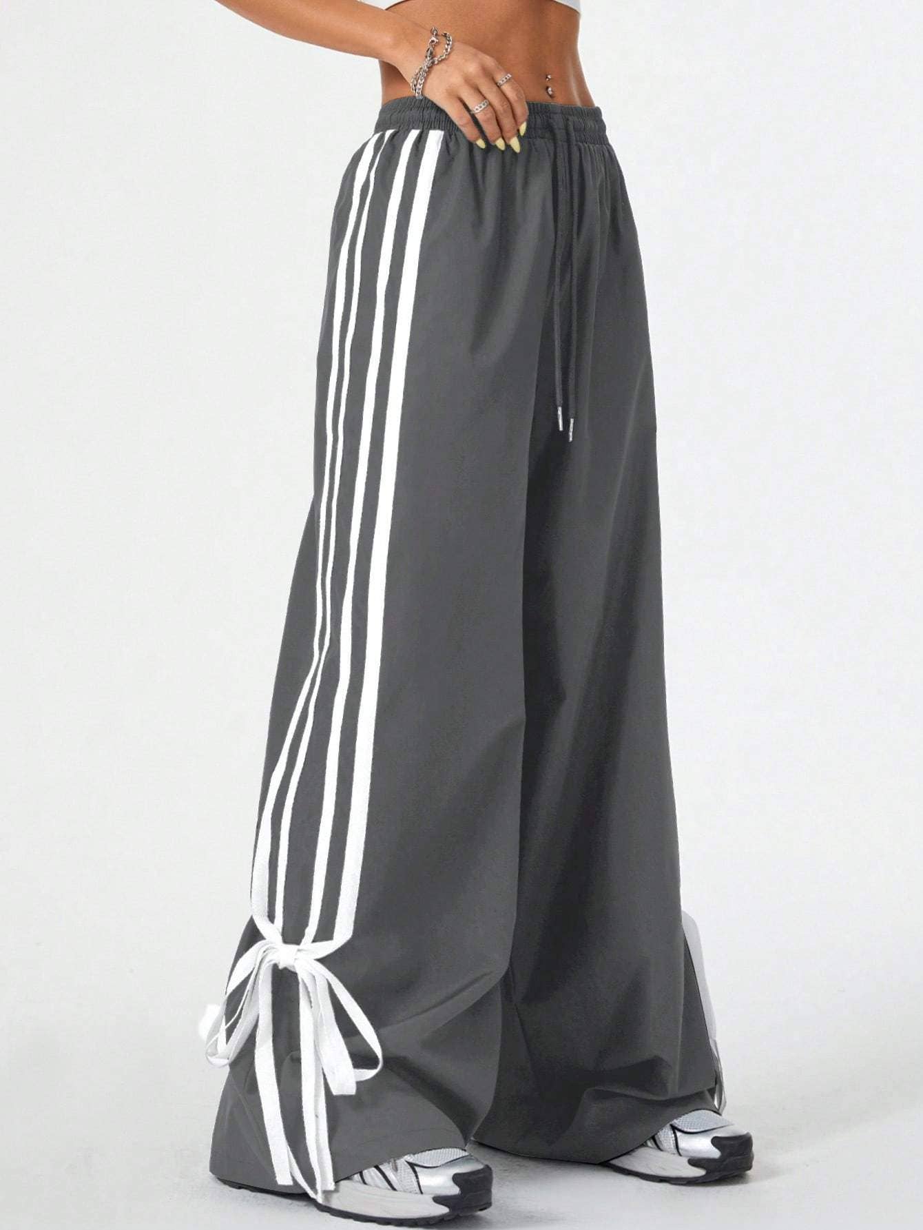 Queen Fashion - Wholesale Pants - Women's - tie waist bow decoration for sports and streetwear4