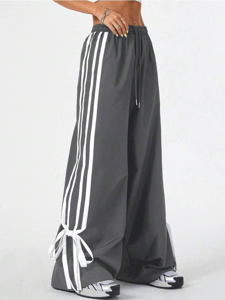 Queen Fashion - Wholesale Pants - Women's - tie waist bow decoration for sports and streetwear4