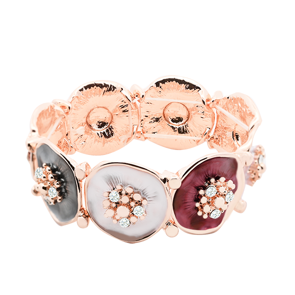 AMORINO SRL – wholesale Manschettarmband – Elastiskt armband med strass och kulor – SW2488A8092