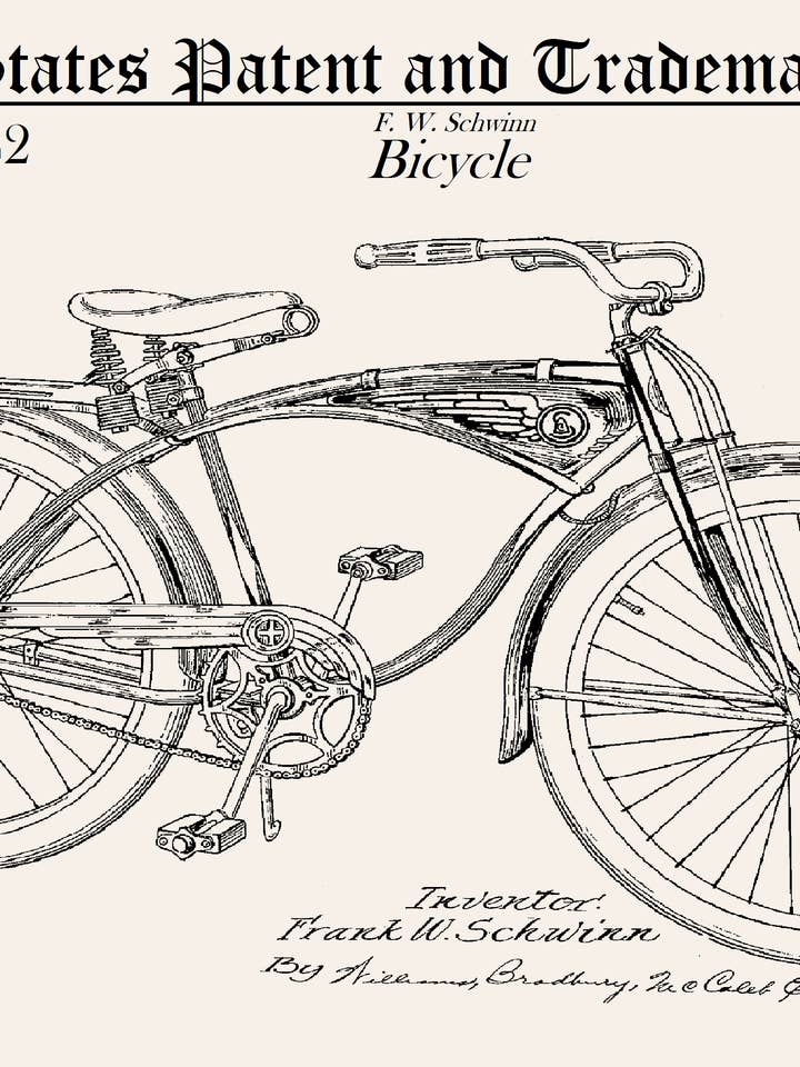 Schwinn Bicycle Everyday Grußkarte für den Großhandel von PATENT PRESS GREETING CARDS
