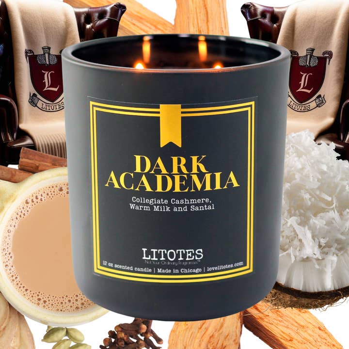 Dark Academia | Book-Themed Luxury Soy Candle | 12 oz for wholesale by Litotes Fragrances