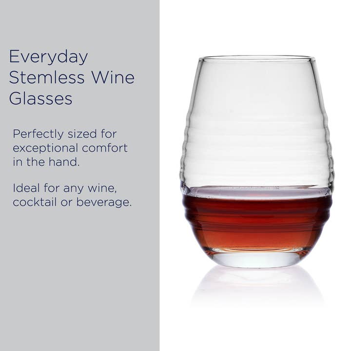 Clear Mikasa Ciara 18Oz Stemlss Wine S4, Gift Box Pkg for wholesale on Faire