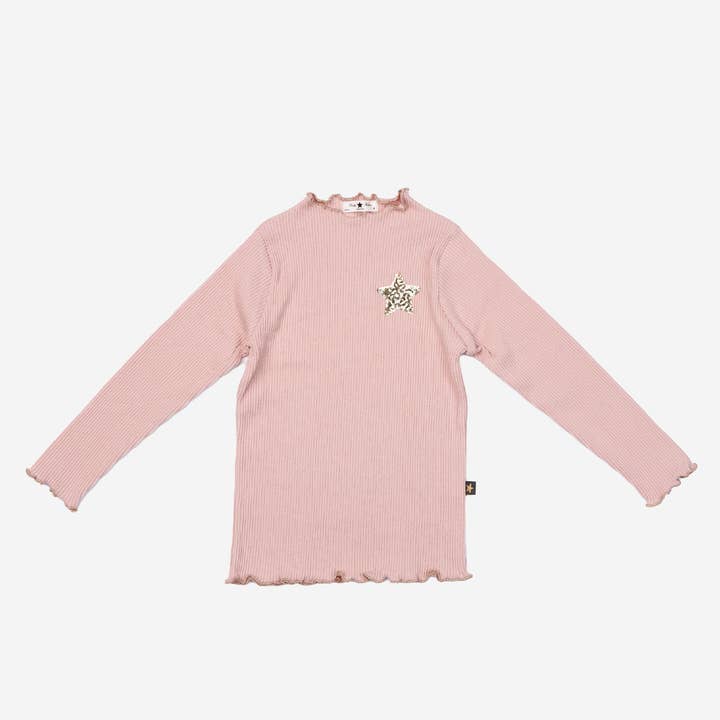 Ribbed Star Patched Top for wholesale by Petite Hailey