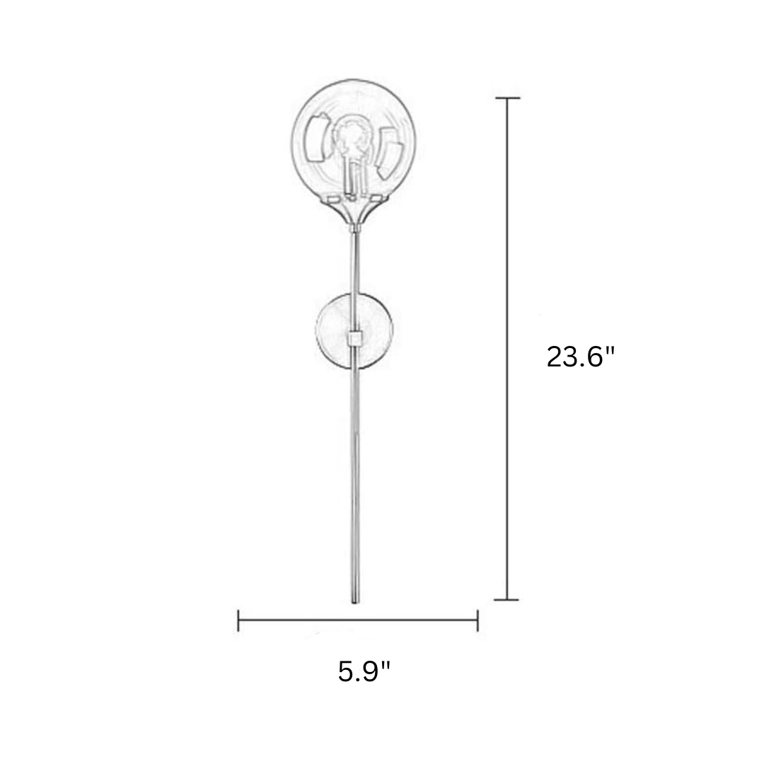 BlakOutlet - Wholesale Wandarmatuur - Moderne glazen wandlamp met gouden armatuur1