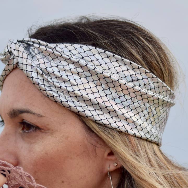 Petitama - Wholesale Fashion Headband - Women's - Mermaid headband for women, silver headwrap