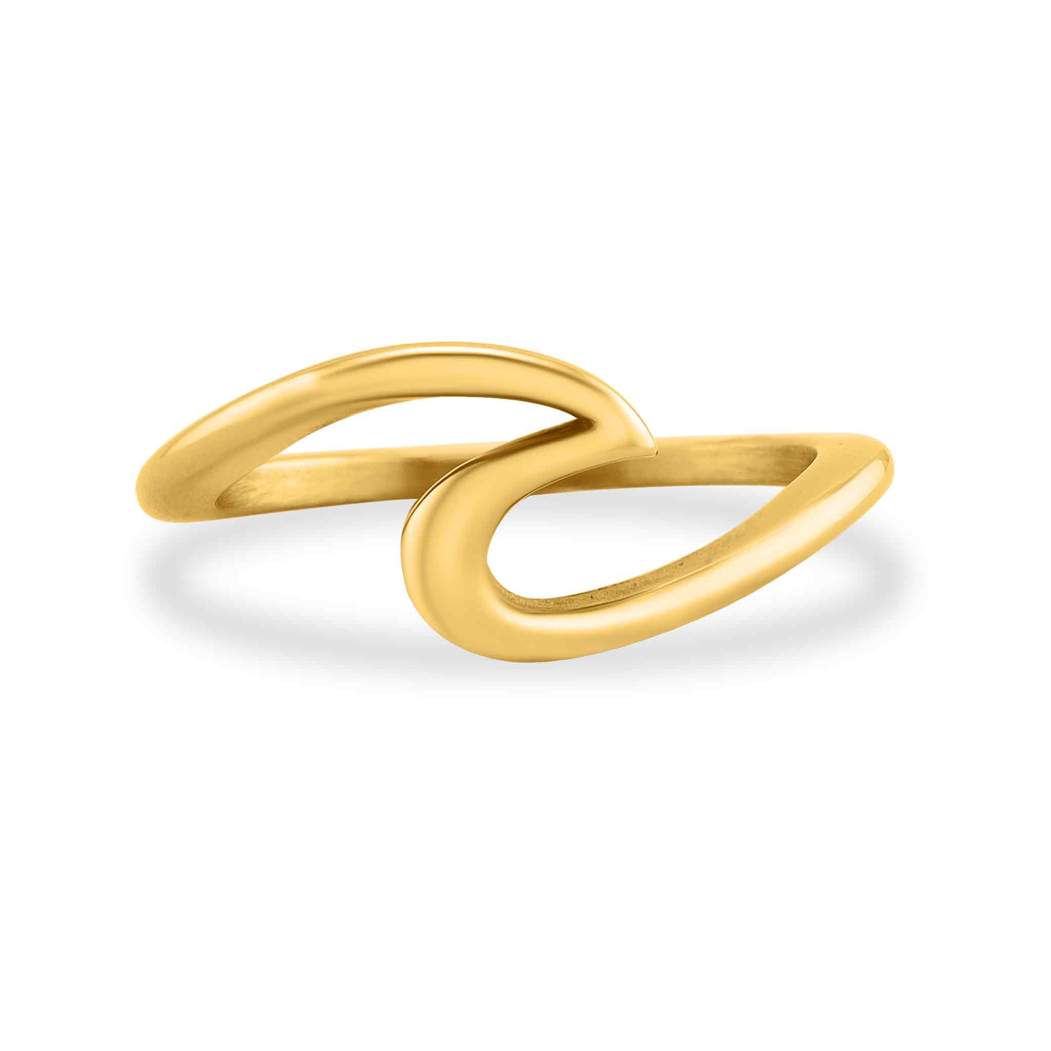 WJW - Wholesale Band/Stacked Ring - 18K Gold Wave Ring4