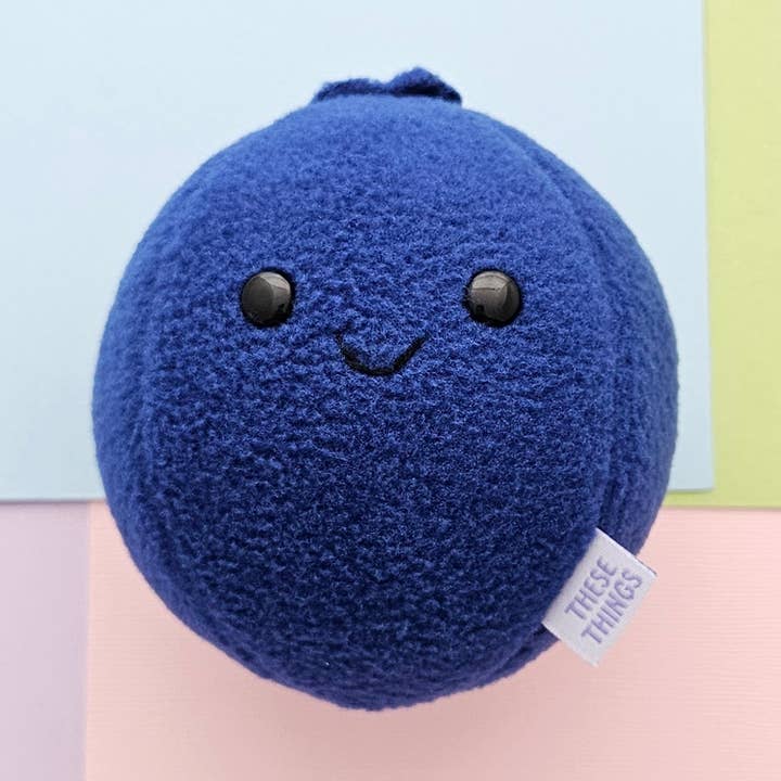 Happy Blueberry Plushie for wholesale by These Things