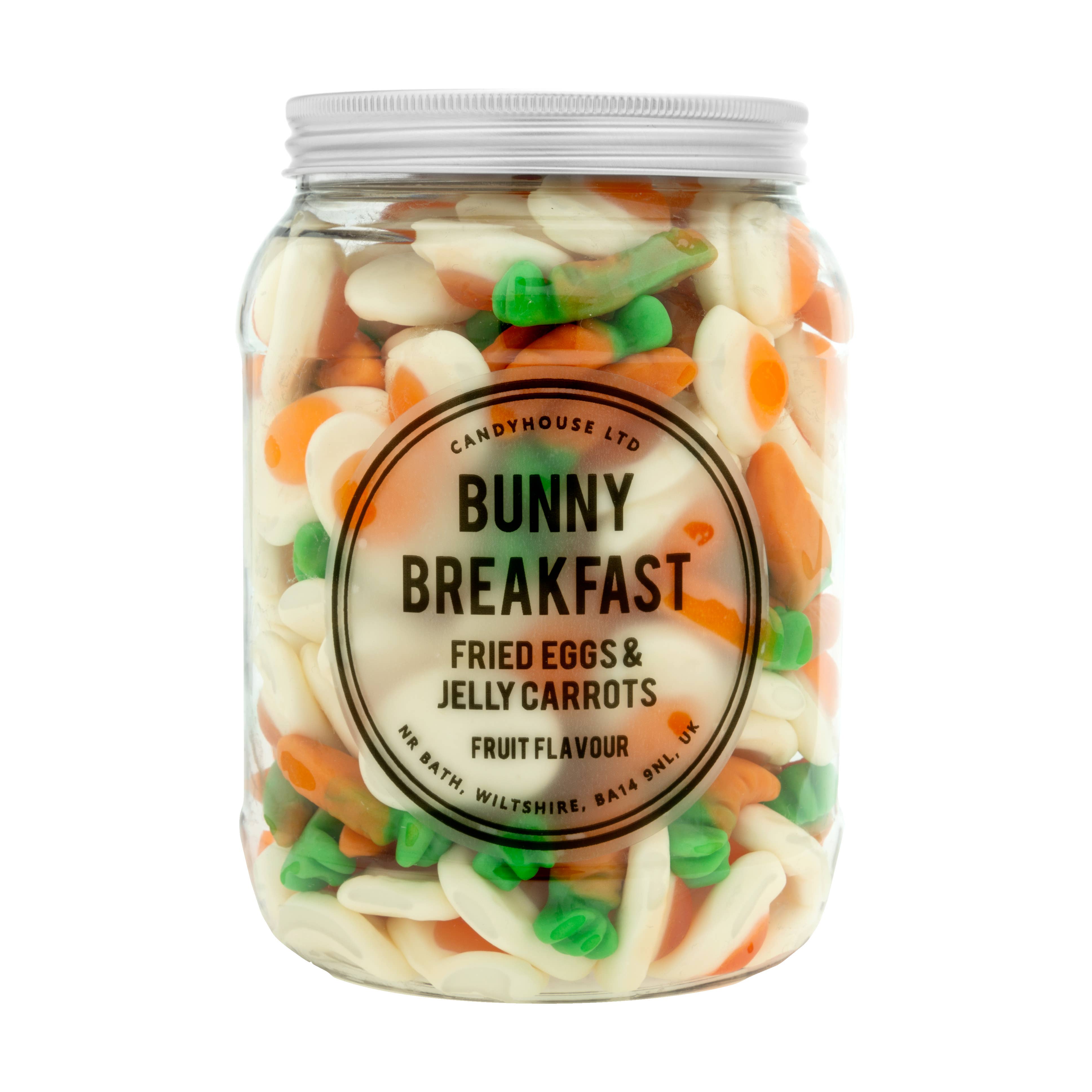 Candyhouse Ltd – wholesale Gummy – Easter Jelly Fried Eggs & Carrots in Giant Jar0