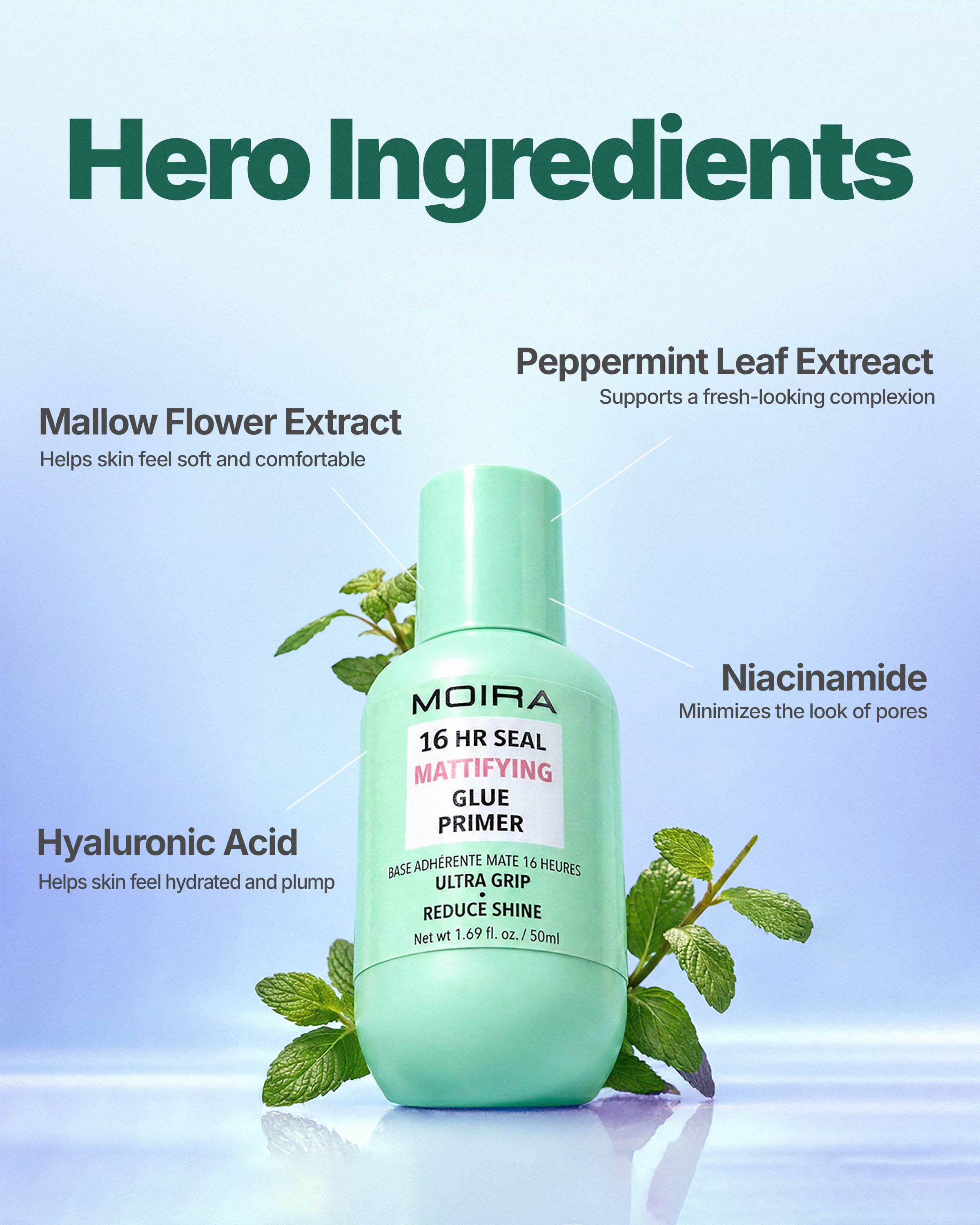 Moira Cosmetics - Wholesale Face Makeup Primer - 16HR Seal Mattifying Glue Primer3