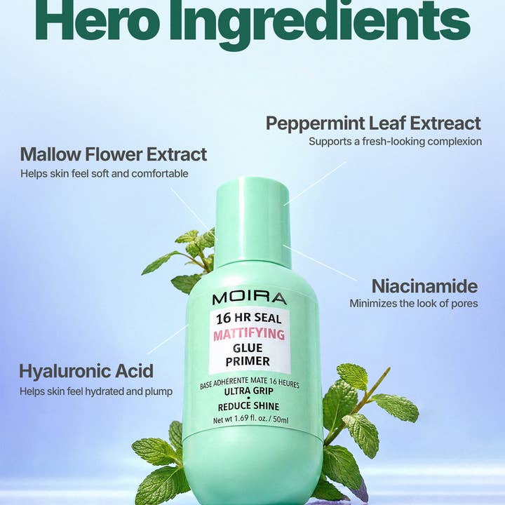 Moira Cosmetics - Wholesale Face Makeup Primer - 16HR Seal Mattifying Glue Primer3