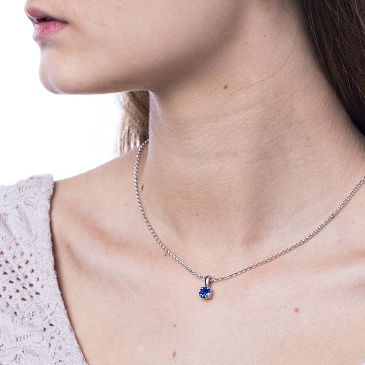 FARVET STENVEDHÆNG 6MM SØLV BELAGT for engroshandel hos Destellos Mediterranean Jewels