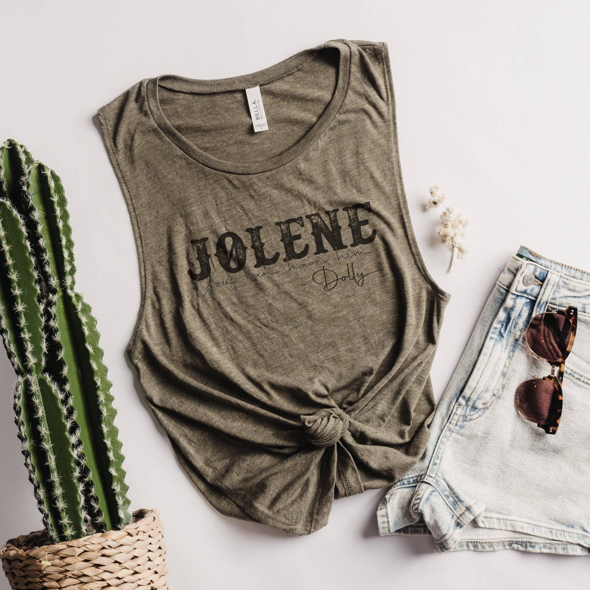 Trendznmore - Modern Graphic Apparel - Wholesale Tank Top - Women's - Jolene You Can Have Him Bella Canvas Muscle Tank Top1