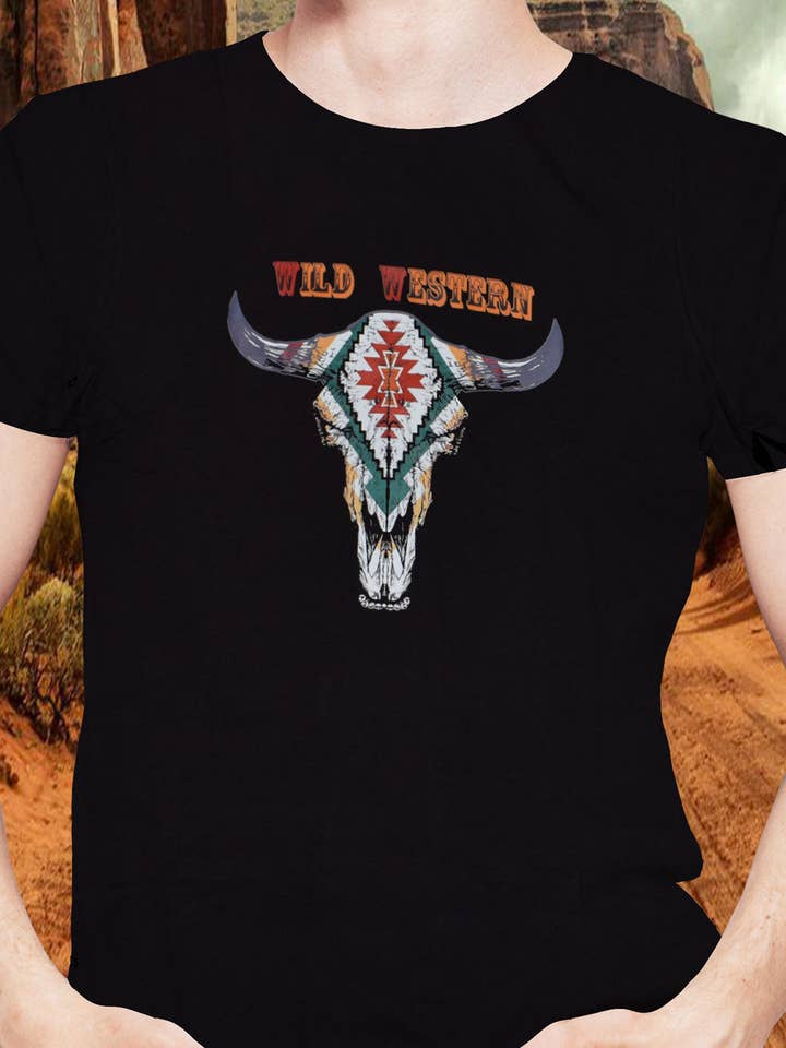 Camisetas Southwest de primera calidad: Wild Western, talla M para venta al por mayor de El Paso Saddleblanket