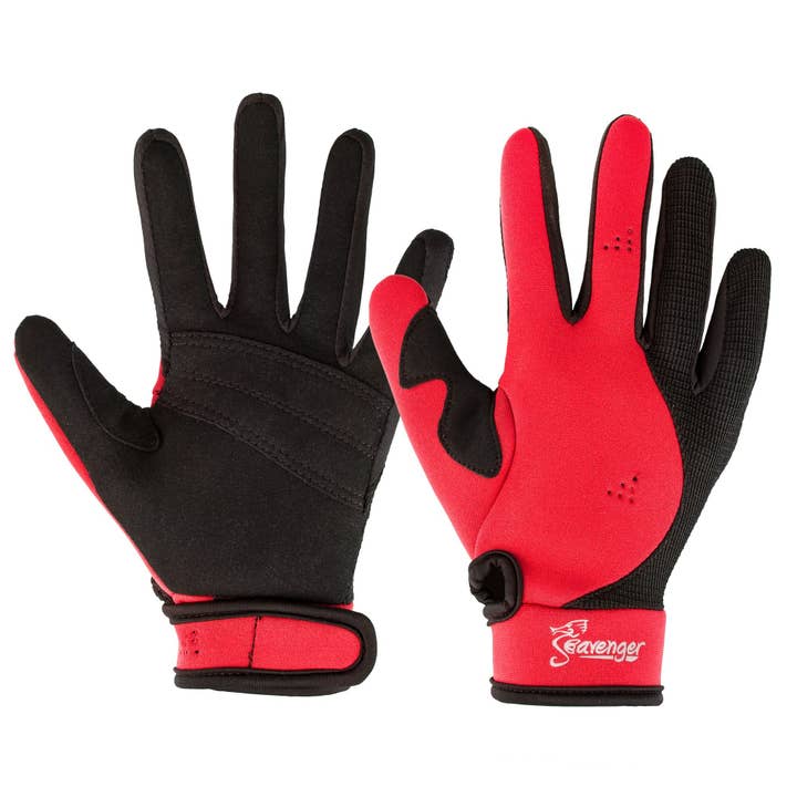 Abyss 1.5mm Neoprene Dive Gloves - Red for wholesale by Seavenger