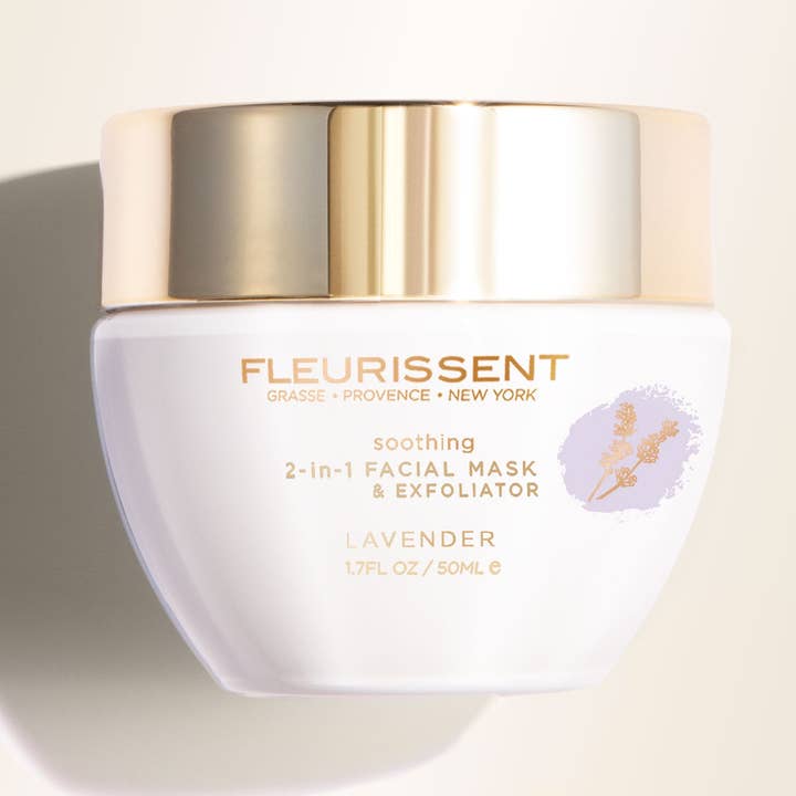 Máscara Facial Calmante 2 em 1 e Esfoliante por atacado de Fleurissent Skincare