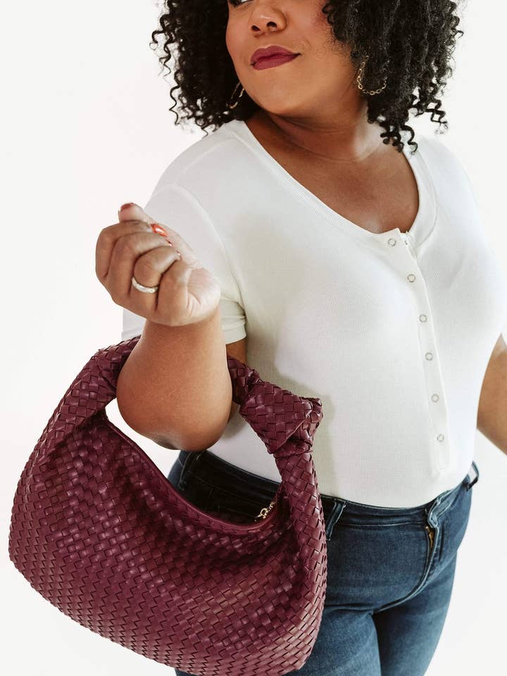 Willa Handbag | Burgundy for wholesale by Glitzy Girlz