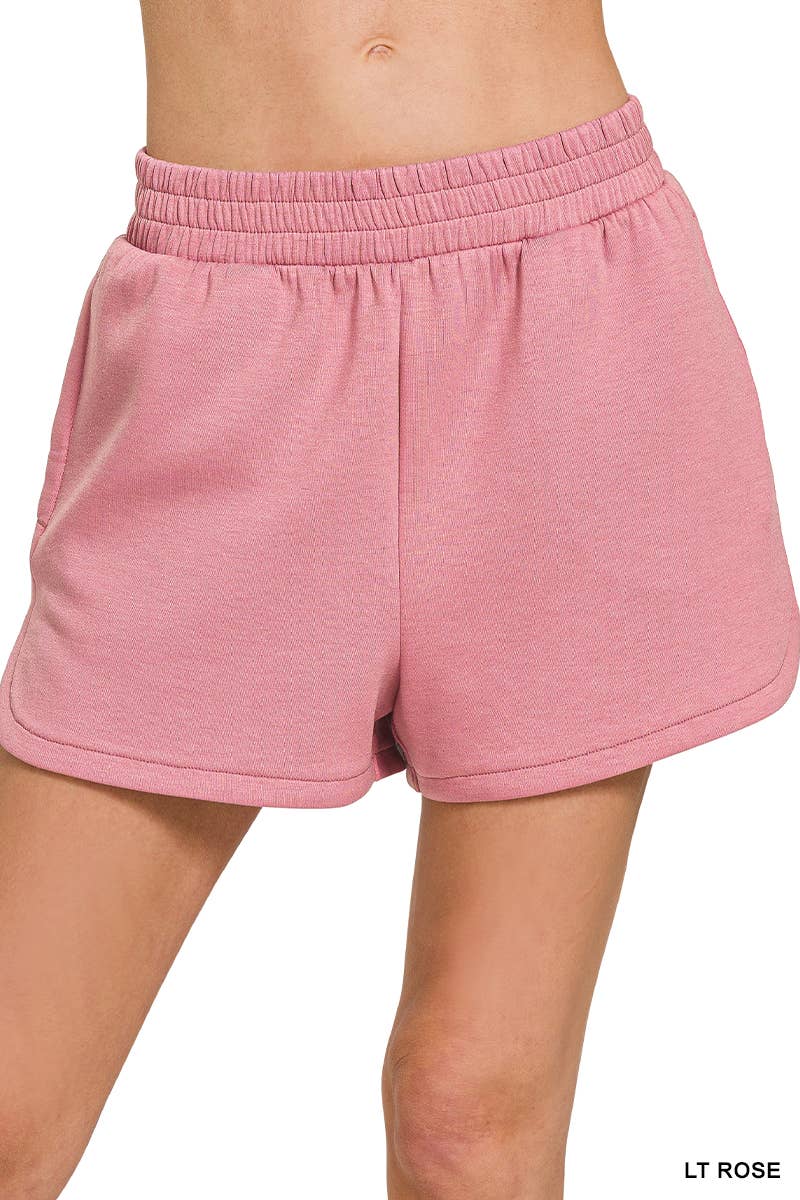 42POPS - Vendita all'ingrosso Pantaloncini - Donna - Shorts a vita elastica stile delfino con tasche7